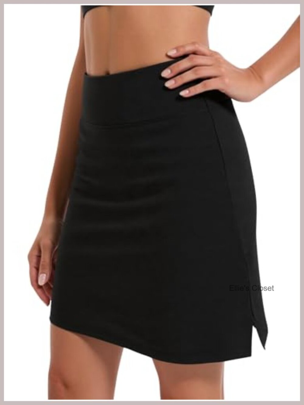 Women's Knee-Length Athletic Skort with Pockets, High Waisted, Active Skorts